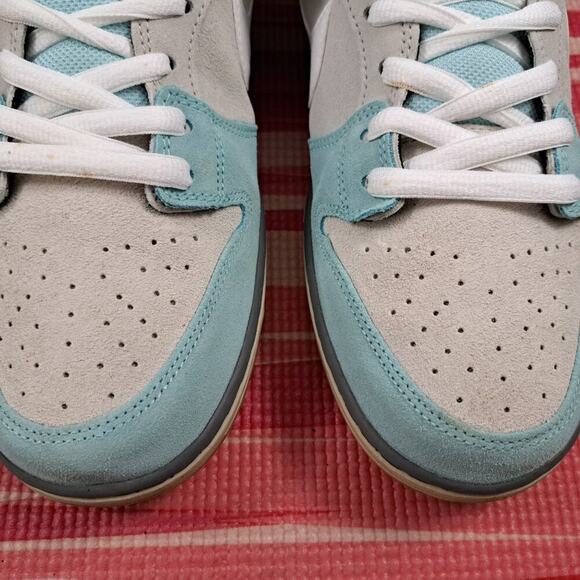 Nike SB Dunk Low Pro 304292-410 2014 Gulf Of Mexico Size 12 Men Glacier Ice/Whit - Picture 14 of 15